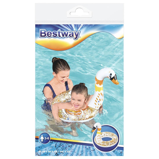 Bestway Inflatable Shimmer n Float Swimming Ring Glitter for Kids