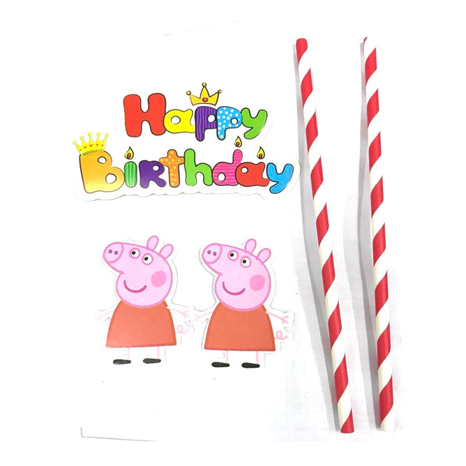 Cute Character Happy Birthday Cake Topper  Party Decoration Cake Topper