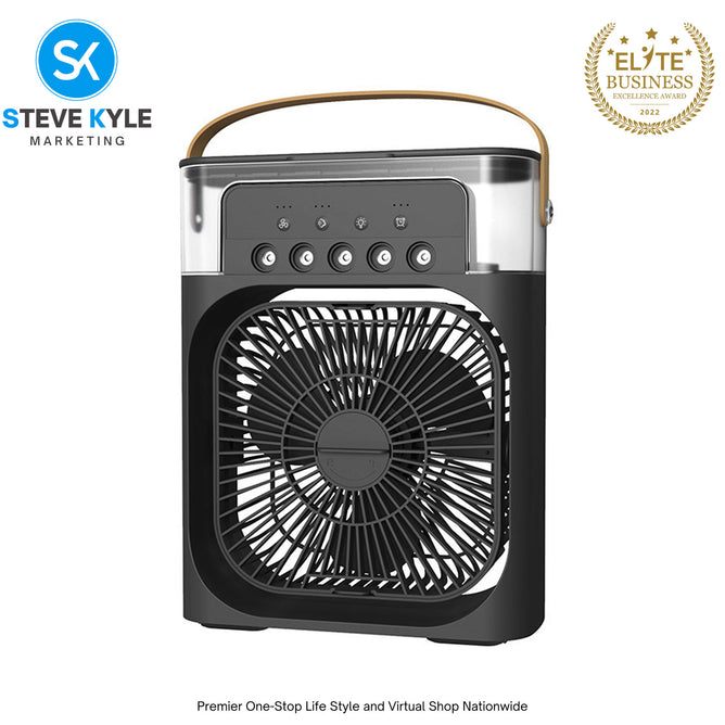 NEW USB Mini Portable Air Cooling Fan Powerful Air Cooler Air Humidifier with 7 Colors LED Light