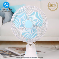 Spiral clip Portable Electric Fan Auto head Rotating Hanging Clip Fan Desk Fan