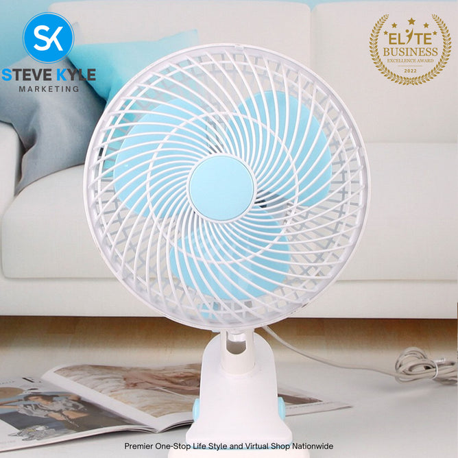Spiral clip Portable Electric Fan Auto head Rotating Hanging Clip Fan Desk Fan