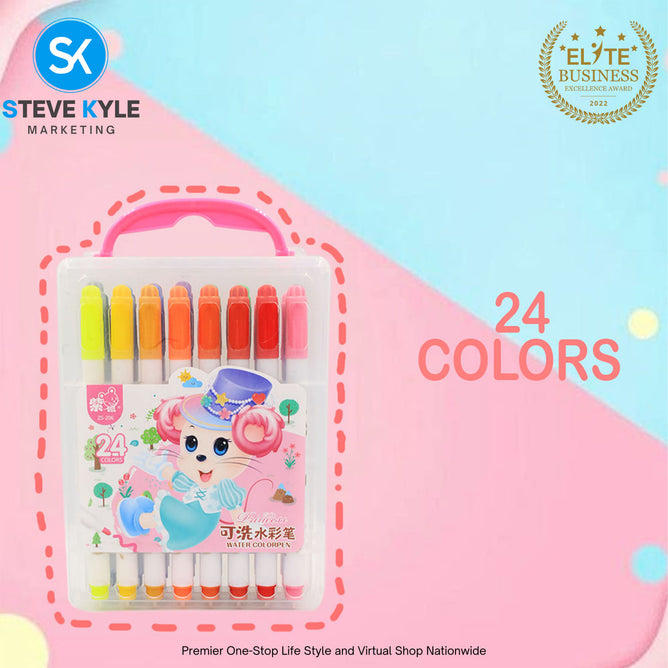 Creative Kindergarten Coloring Mini Water Color Pen Washable Art Color