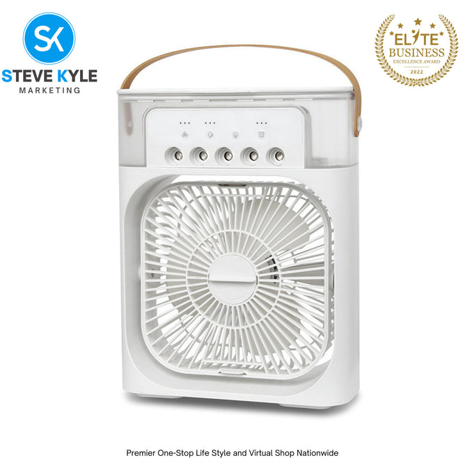 NEW USB Mini Portable Air Cooling Fan Powerful Air Cooler Air Humidifier with 7 Colors LED Light