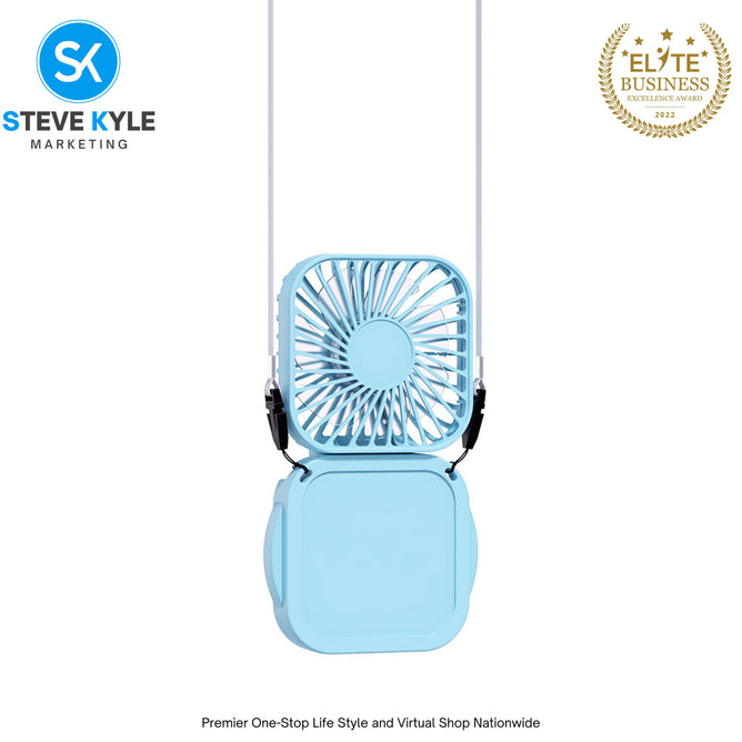 NEW Portable Mini Rechargeable Folding Fan with Mirror & Lace