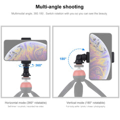 PULUZ PU417 1/4 Inch Screw Thread Cold Shoe Tripod Mount Adapter with Phone Holder