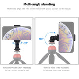 PULUZ PU417 1/4 Inch Screw Thread Cold Shoe Tripod Mount Adapter with Phone Holder