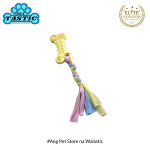 Dog Chew Teeth Cleaning Rubber Molar with Cotton Rope Toys for Pets