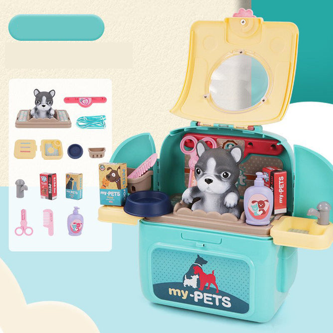 008-967-1 The Pet Set Grooming Care Toy Backpack - Pretend Play