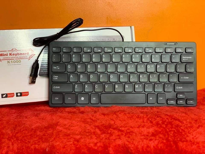 K-1000 78 Keys Mini Keyboard USB Wired For Mac and Windows PC & Laptops