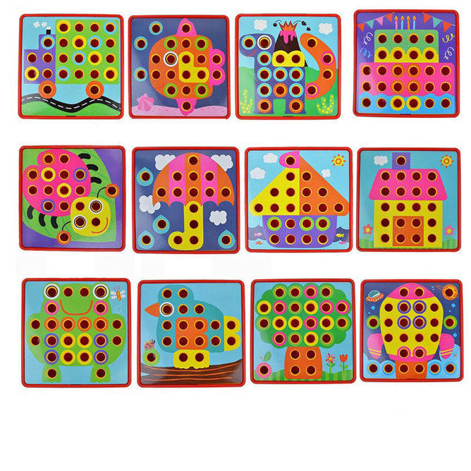 1802 Learn and Play 3D Colorful Button Idea Toy - Educational Learning Tool