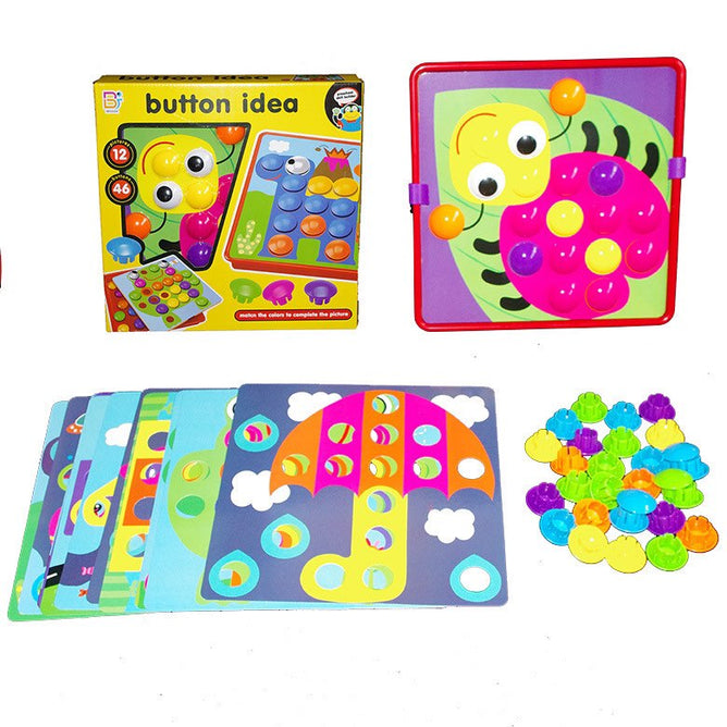1802 Learn and Play 3D Colorful Button Idea Toy - Educational Learning Tool