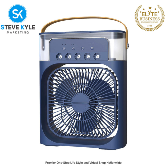 NEW USB Mini Portable Air Cooling Fan Powerful Air Cooler Air Humidifier with 7 Colors LED Light
