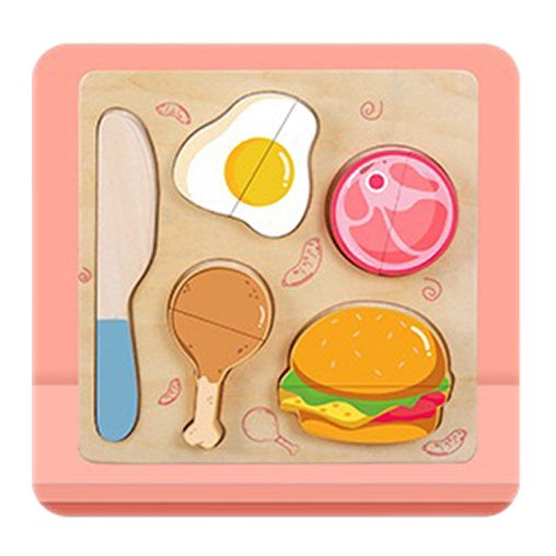 Pretend Play Wooden Cutting Food & Vegetables Puzzle Kitchen toys for Kids Educational Toys