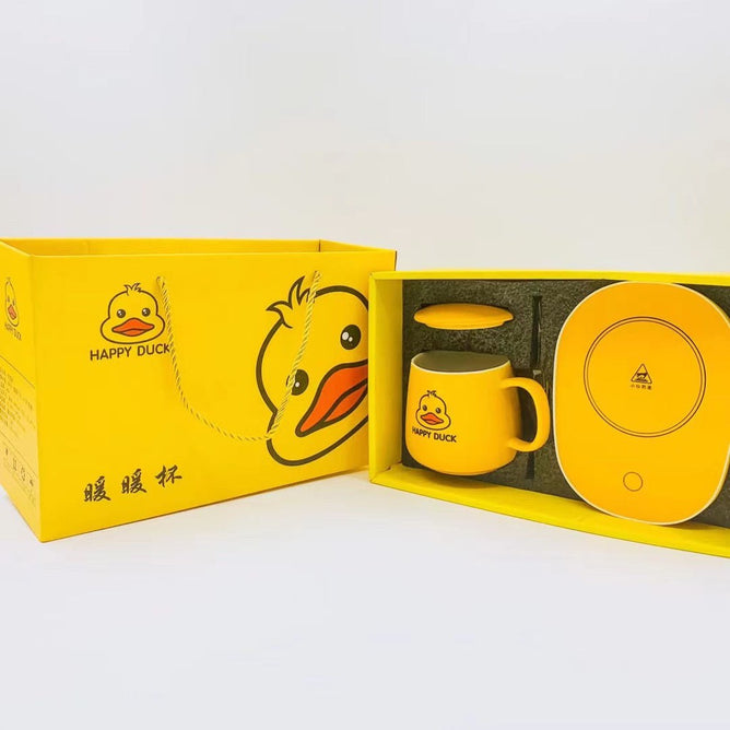 Electric Coffee Heating Mug Max 55 Degree Constant Temperature with Cup and Spoon in Gift box