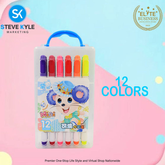 Creative Kindergarten Coloring Mini Water Color Pen Washable Art Color