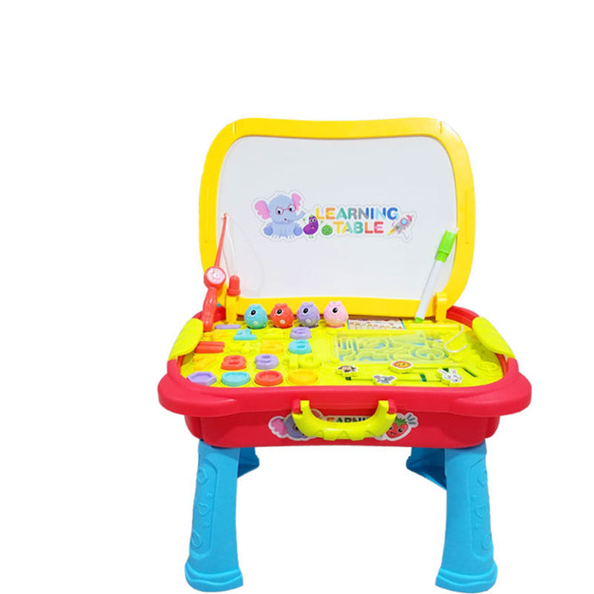 Multifunctional Study Table Magnetic Drawing Board Portable Storage Table Compatible with Enlightenment Early Educational Drawing Board and Game Table for Kids