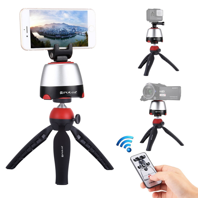 PULUZ PU362 Electronic 360 Degree Rotation Panoramic Head in Tripod Mount with Remote Controller for Smartphones, DSLR & Action Cameras