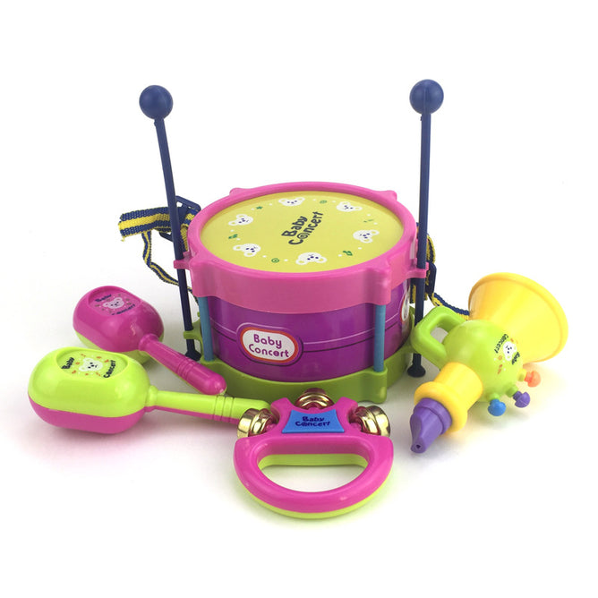 5pcs/set Musical Instrument Kids Music Toys Roll Drum Musical Instruments Toy for Children
