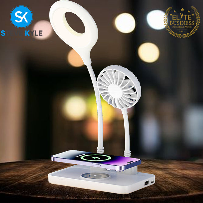 MultiFunction Small Fan USB Voice Control Night Light
