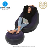 Inflatable Air Sofa with Foot Rest Cushion Lounge Chair