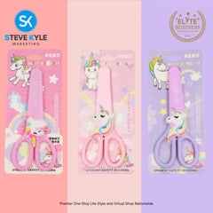 Random Cute Cartoon Kids Safety Round Head Scissors Student Paper Cutting Art School Supplies