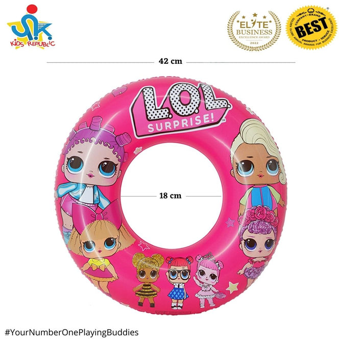 18 inches Adorable Cartoon Character Swim Ring Floater for Children Outdoor Swimming