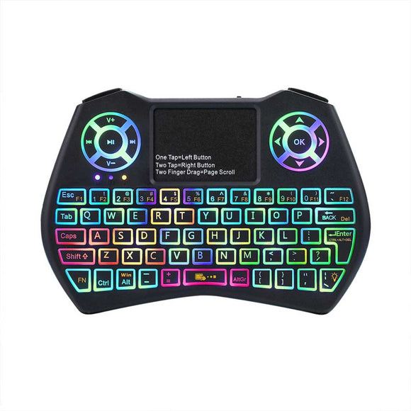 i9 Plus Mini Wireless Keyboard and Touchpad with RGB Backlight