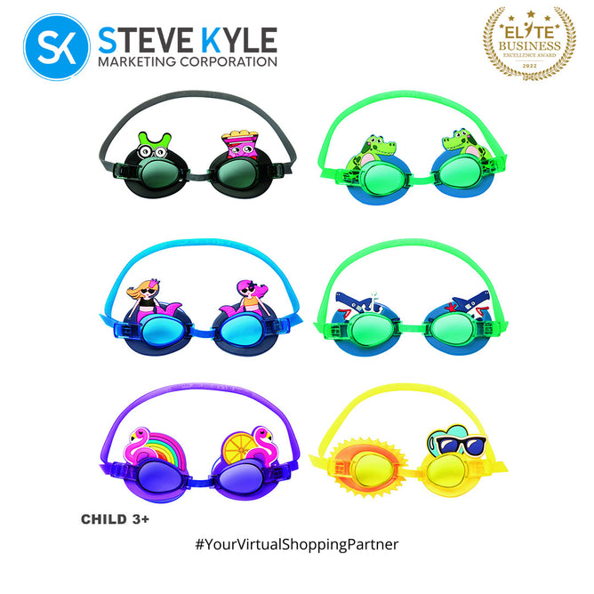Bestway Hydro-Swim Character Swimming Goggles for Kids (3years+)