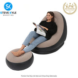 Inflatable Air Sofa with Foot Rest Cushion Lounge Chair