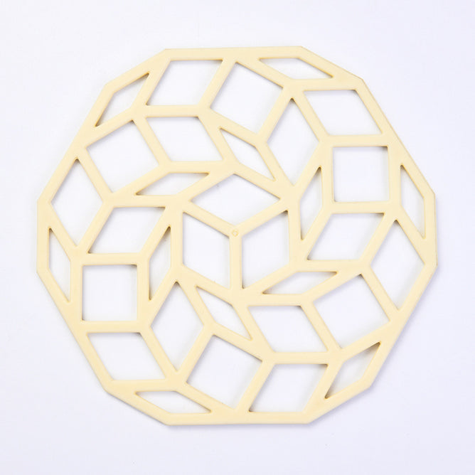 Hexagon Anti-hot Pad Silicone Bowl Drink Coffee Cup Pad Coasters Placemats Non-slip Dining Table Mats Kitchen Accessory