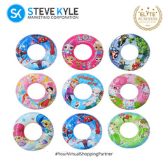 18 inches Adorable Cartoon Character Swim Ring Floater for Children Outdoor Swimming