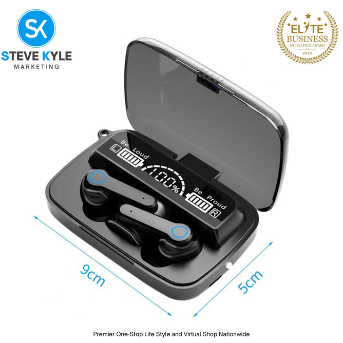 M19 Earbuds Wireless Bluetooth Earbuds with LED Display with Flashlight Bluetooth Headset with Mic