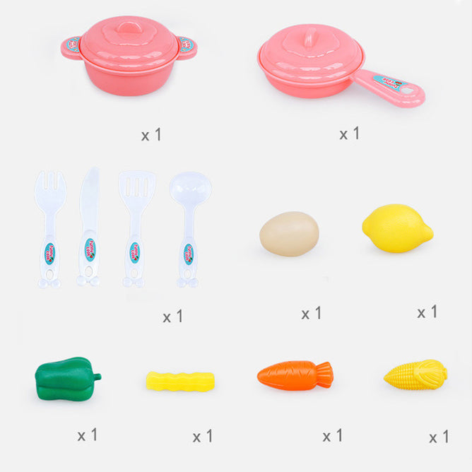 Steve Kyle Mini Kitchen Playset Kids Cooking Toys Set Mini Chef Pretend Play for Kids