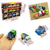 Mini Pull Back car Toy Set Collectible Model Cartoon Pocket Car best gift for Kids