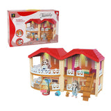 Sweet Family Dollhouse with Doll House Furniture with Doll Toys Pretend Playset  Toys for Girls