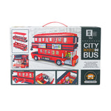 Mini Blocks City Double Decker Bus Collectible Series with 3 Mini Figure