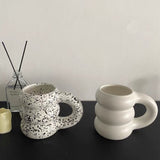Nordic Aesthetic Cup Ceramic Mug Coffee Cups with Big Handgrip for Kitchen Utensils
