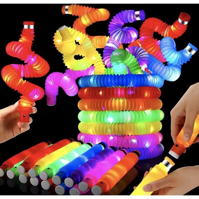 Pop Fidget Tube toys with Lights