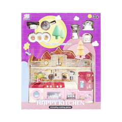 Mini Kitchen Toys and Accessories Playset for Kids with Lights and Sounds