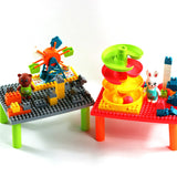 Pretend Playset Blocks Assembled Puzzle Toys with mini Table for Kids