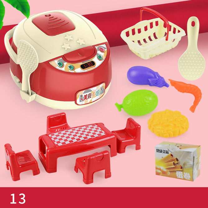 Pretend Playset Kitchen Cooking Mini Gas Range toys with Kitchen Accessories best gift for Kids