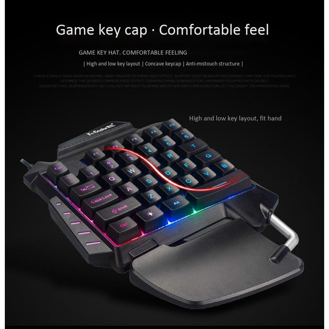35 Keys One-Handed Keyboard Mouse Converter Combo for Smartphone PC PUBG Mobile Game Accessories