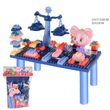 Pretend Toys Playset Blocks Assembled Puzzle Toys with mini Table for Kids