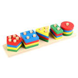 Wooden Educational Toys Shape Puzzle Color Geometric Board Jigsaw Blocks Best Gift Toys for Kids