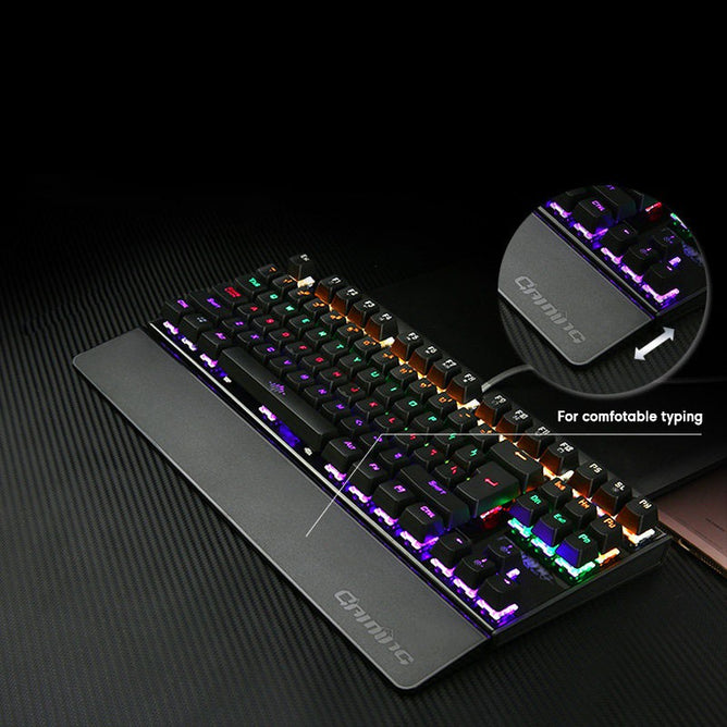 K28 87 Keys Wired Gaming Mechanical Keyboard with Back-light for PC and Laptops