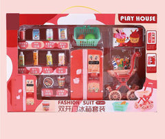 Pretend Play Plastic Simulation Mini Washing Machine Home Appliance Laundry Toy Set  For Kids