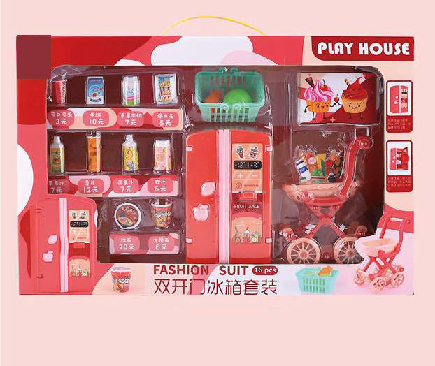 Pretend Play Plastic Simulation Mini Washing Machine Home Appliance Laundry Toy Set  For Kids