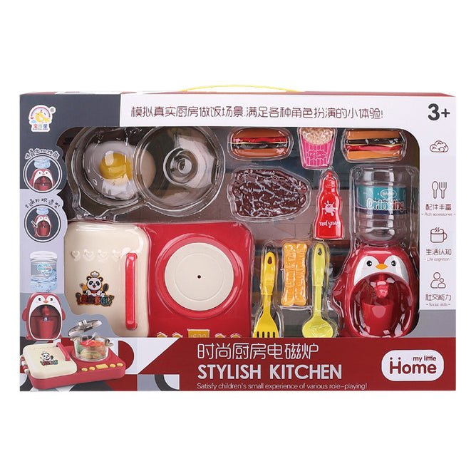 Pretend Playset Kitchen Cooking Mini Gas Range toys with Kitchen Accessories best gift for Kids
