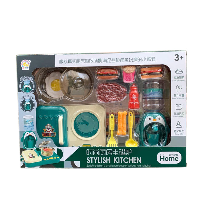 Pretend Playset Kitchen Cooking Mini Gas Range toys with Kitchen Accessories best gift for Kids