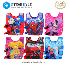 Kids Cartoon Character Over the Neck Life Vest Jacket for Outdoor Water Sport Like Swimming Floating